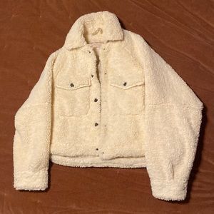 Free People Sherpa Cropped Jacket